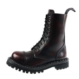boty STEADY´S - 10 dírkové - Bordo black - STE/10_bordo/black