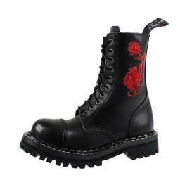 boty STEADY´S - 10 dírkové - Red rose - STE/10/H_red rose
