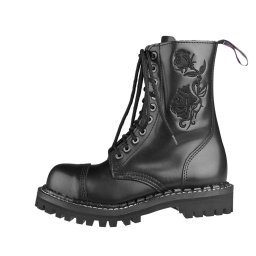 boty STEADY´S - 10 dírkové - Black rose - STE/10/H_black rose