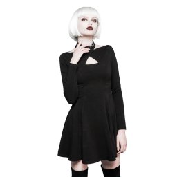 šaty dámské PUNK RAVE - Mystica little - OPQ-281 BK
