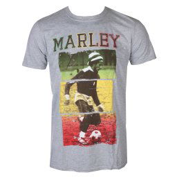 tričko pánské Bob Marley Football Text - ROCK OFF - BMATS09MG