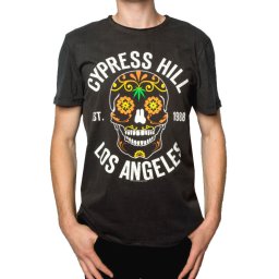 tričko pánské CYPRES HILL - FLORAL SKULL - CHARCOAL - AMPLIFIED - ZAV210A96