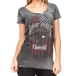 tričko dámské WEST COAST CHOPPERS - EAGLE - RETRO STONE - WCCTS132715ZW