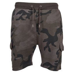 kraťasy pánské URBAN CLASSICS - Camo Cargo Terry - TB2078-darkcamo
