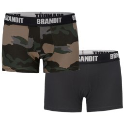 boxerky pánské (set 2 kusů) BRANDIT - 4501-dk.camo+black