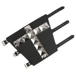 náramek 11 Row With Large Silver Pyramid Cross - WB376