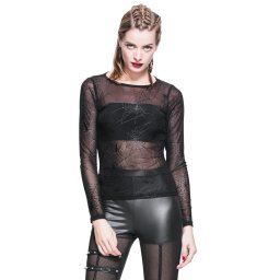 tričko dámské s dlouhým rukávem DEVIL FASHION - TT031