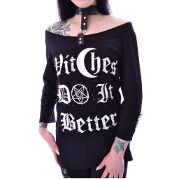 tričko dámské s 3/4 rukávem Heartless - WITCHCRAFT - BLACK - POI846