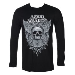 tričko pánské s dlouhým rukávem AMON AMARTH - GREY SKULL - Black - PLASTIC HEAD - PH11896LS