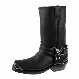 boty pánské GRINDERS - EAGLE HI BLACK - EAG-HI-BLA