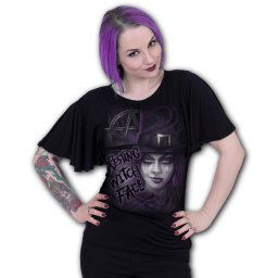 tričko dámské SPIRAL - RESTING WITCH FACE - Black - D093F719