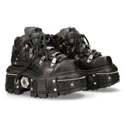 boty NEW ROCK - ITALI NEGRO - M.TANK006C-S1
