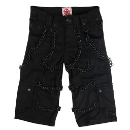 kraťasy pánské BLACK PISTOL - Chain - Denim Black - B-1-79-001-00