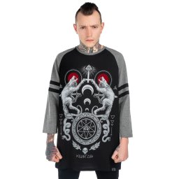 tričko s 3/4 rukávem unisex KILLSTAR - Varg Raglan - BLACK - KSRA001832