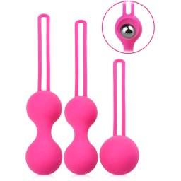 SCALA TŘI PÁRY VENUŠINÝCH KULIČEK SADA K PROCVIČOVÁNÍ SVALŮ PÁNEVNÍHO DNA DOPORČOVANÁ GYNEKOLOGY – 77327007