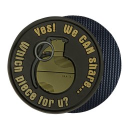 Helikon-Tex nášivka GRANÁT "WE CAN SHARE" velcro plastová HNĚDÁ