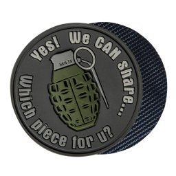 Helikon-Tex nášivka GRANÁT "WE CAN SHARE" velcro plastová ŠEDÁ