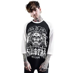 tričko pánské s 3/4 rukávem KILLSTAR - Clairvoyant Raglan - BLACK - KSRA001842