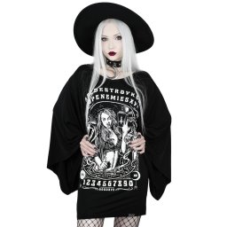 tričko dámské (tunika) KILLSTAR - Spellcaster Kimono - BLACK - KSRA001821