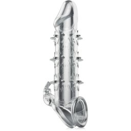SCALA GELOVÝ NÁVLEK NA PENIS S HROTY A KROUŽKEM NA VARLATA, STIMULACE KLITORISU - 75494107