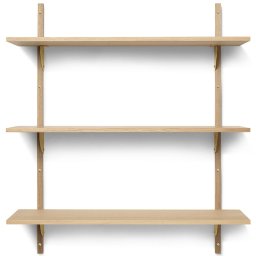 Ferm Living designové nástěnné police Sector Shelf Triple Wide