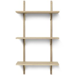Ferm Living designové nástěnné police Sector Shelf Triple Narrow