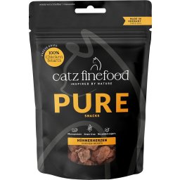 Catz Finefood Pure Snacks kuřecí srdíčka - mrazem sušené pamlsky pro kočky 35 g