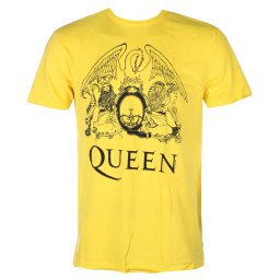 tričko pánské QUEEN - LINE ART CREST - YELLOW RAVEN - AMPLIFIED - ZAV210QRC