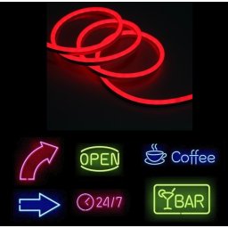 LED světelná reklama ohebný neon pásek s krytím IP68 5 metrů - Červený