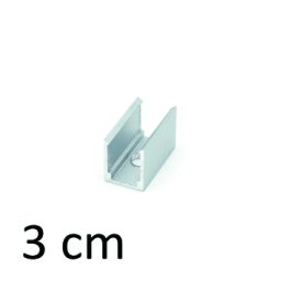 3 cm - Hliníková montážní vodící lišta pro světelné LED pásy