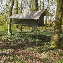 FOSCO síť houpací JUNGLE s moskytiérou DIGITAL WOODLAND