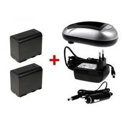 2ks baterie + nabíječka pro baterie Sony Typ BP-945 v sadě