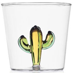 Ichendorf Milano designové sklenice na vodu Desert Plants Tumbler Cactus Green-Amber