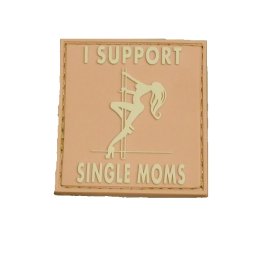 JACKETS TO GO nášivka I SUPPORT SINGLE MOMS plast velcro DESERT