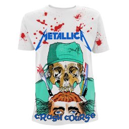 tričko pánské Metallica - Crash Course In Brain Surgery - White - RTMTLTSWAOCRA
