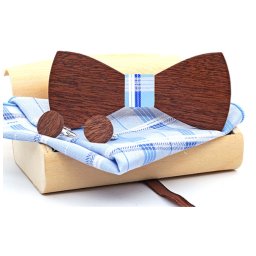 Dřevěné manžetové knoflíčky s motýlkem Simargl