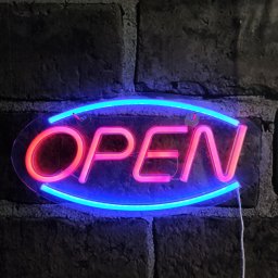 LED informační tabule svítící - OPEN