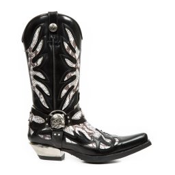 boty NEW ROCK - PITON BLANCO NEGR WEST - M.7991-S3