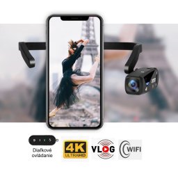 Vlogovacia kamera na mobil POV na hlavu s rozlišením až 4K