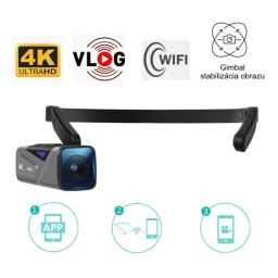 Handsfree 4K FULL HD WiFi sportovní vloge kamera na hlavu