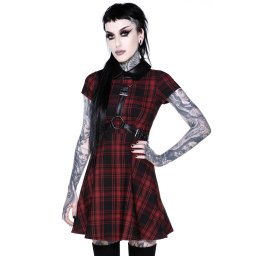 šaty dámské KILLSTAR - Disgrace Skater Dress - TARTAN - KSRA002145