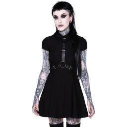 šaty dámské KILLSTAR - Disgrace Skater Dress - BLACK - KSRA002146