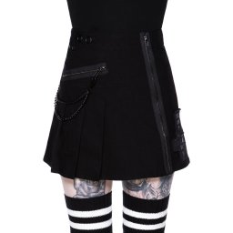 sukně dámská KILLSTAR - Calling Alice Mini Skirt - BLACK - KSRA002138