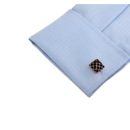 Manžetové knoflíčky zlatá mřížka
