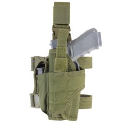 CONDOR OUTDOOR pouzdro pistolové LEVÉ stehenní TORNADO ZELENÉ