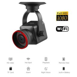 Spy mini kamera s 150 ° úhlem záběru + 6 IR LED s FULL HD + Wifi (iOS / Android)