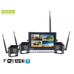 Couvací kamera s displejem 7" HD + 3x wifi HD kamera