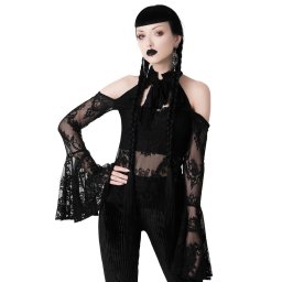 tričko dámské s dlouhým rukávem KILLSTAR - Cyrena Lace - KSRA002198