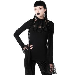 tričko dámské s dlouhým rukávem (top) KILLSTAR - Fiona Ruffle - KSRA002180