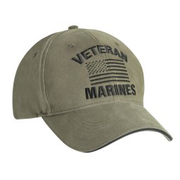 ROTHCO čepice VINTAGE VETERAN MARINES s US vlajkou ZELENÁ
